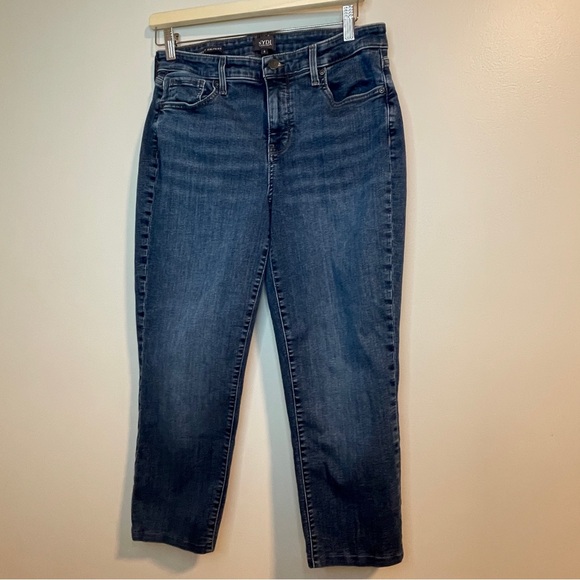 NYDJ Denim - NYDJ Margot Girlfriend Cuffed Jean, Size 6 Palace Wash, Inseam 24”